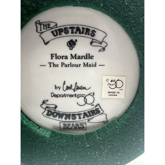 VTG Dept 56 Upstairs Downstairs Bears Flora Mardle/Mrs Bumble With Tags - Picture 4 of 6